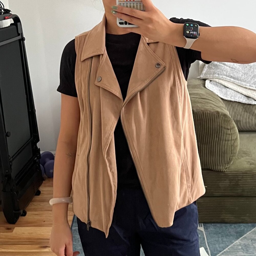 Tan suede vest